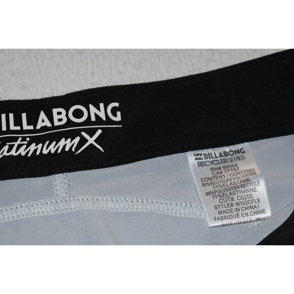 Billabong PlatinumX Swimming Board Shorts Mens Size 34 Gray Polyester Blend - Picture 3 of 8